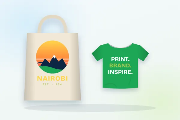 Printed tote bag and tee
