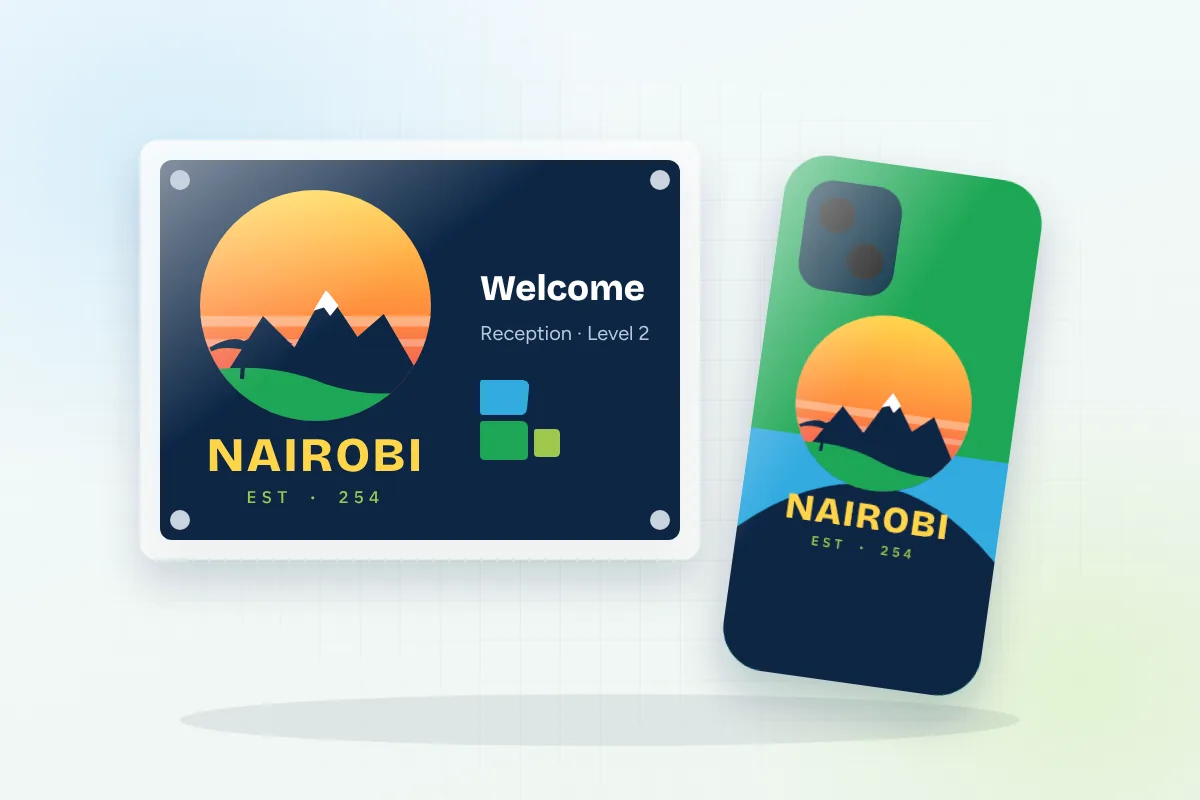 UV printed acrylic reception sign and custom phone cover by PixelHub Digital